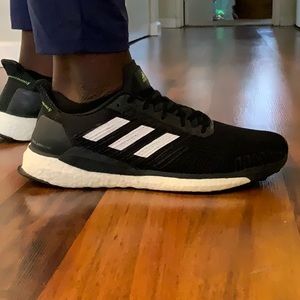 Adidas Men’s SolarBoost Athletic Running Shoes Black/White Size 12 FW7814